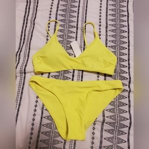 Neon yellow bikini